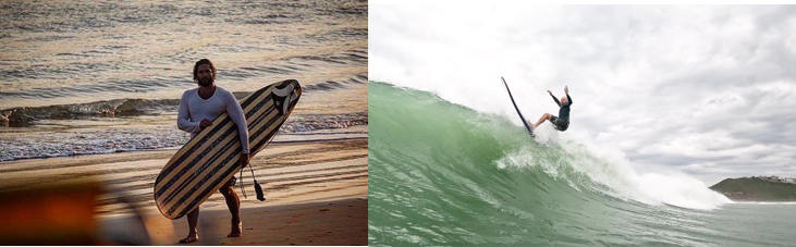 Tricampeão mundial de longboard realiza clínica com participação do ator e músico Dudu Azevedo, em Búzios