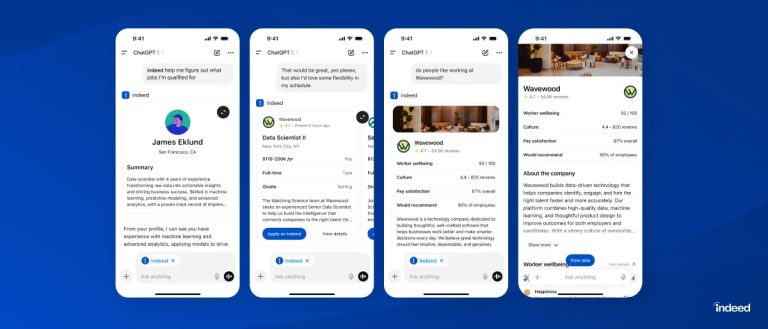 Indeed integra novo app ao ChatGPT e expande acesso de brasileiros a vagas de emprego