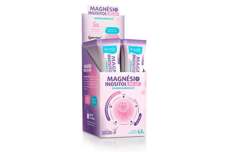AUTOCUIDADO QUE CABE NA BOLSA: EQUALIV LANÇA MAGNÉSIO INOSITOL RELAX GABA EM STICKS