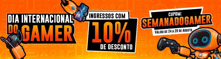 BGS celebra Dia do Gamer com 10% de desconto em ingressos comprados até 29 de agosto