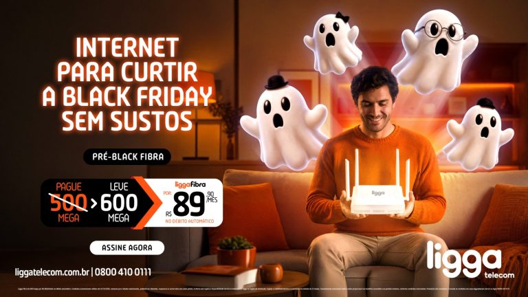 Campanha de Pré-Black da Ligga transforma problemas de conexão em “assombrações”